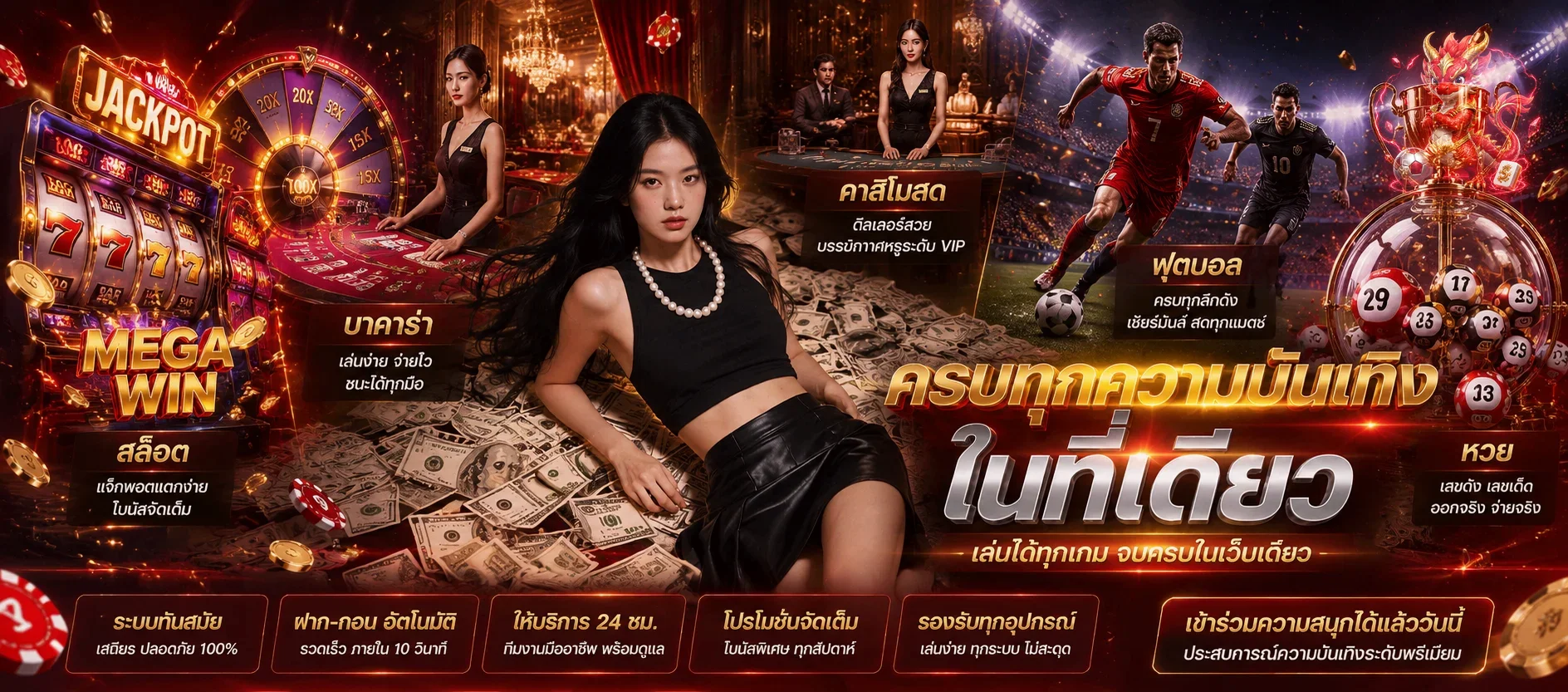แบนเนอร์ SUP665 รวมสล็อต ฟุตบอล และผลหวย